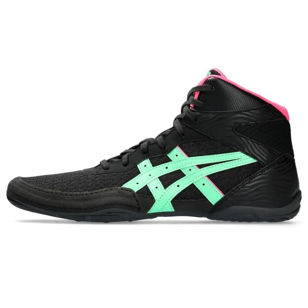 ASICS MEN'S MATFLEX 7 WRESTLING SHOES, 13, BLACK/NEW LEAF